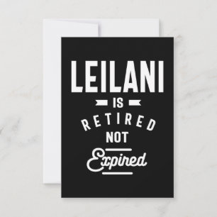 Leilani Persoonlijke naam Birthday Gift RSVP Kaartje