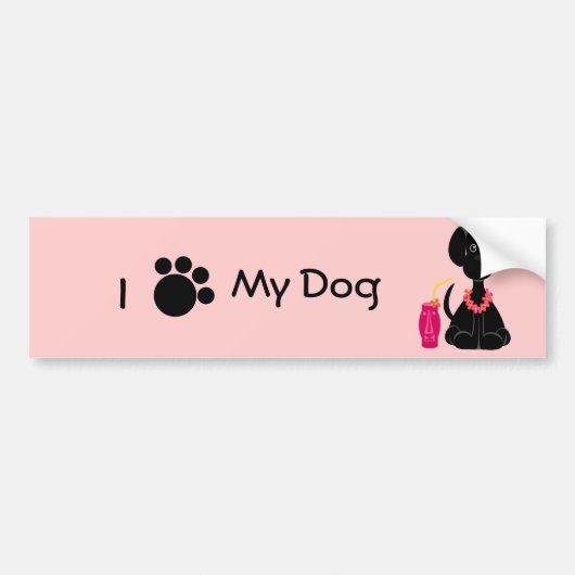LeiLani the Black Lab Bumpersticker (Voorkant)