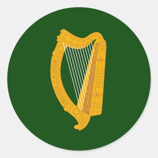 Leinster (Ierland) Vlag Ronde Sticker (Voorkant)