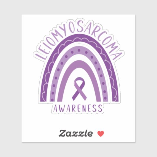 Leiomyosarcoma Violet Arc-en-ciel Sticker ruban (Feuille)