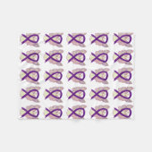 Leiomyosarcomen kankervoorlichting fleece deken (Voorkant (Horizontaal))