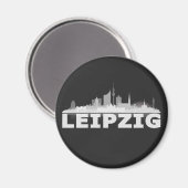 Leipzig City Skyline Aimant / Réfrigérateur (Recto/Verso)