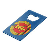 Leipzig, DDR - Oost-Duitsland Kredietkaart Flessenopener (Voorkant Gekanteld)