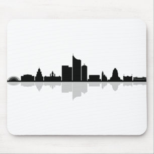 LEIPZIG Deutschland City Skyline Silhouette Muismat