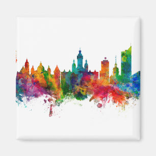 Leipzig Duitsland Skyline Magneet
