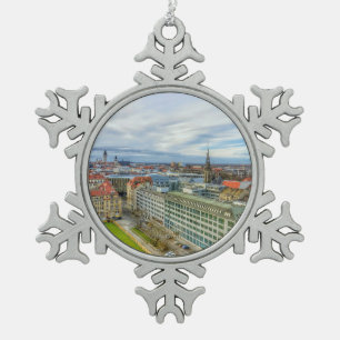 Leipzig, Duitsland Tin Sneeuwvlok Ornament
