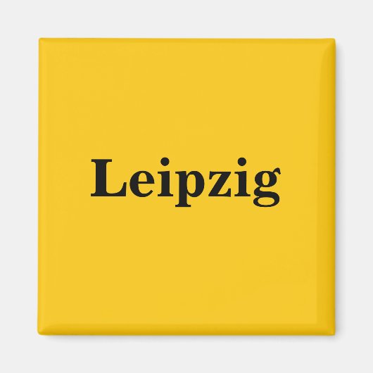 Leipzig Magnet - Schild Gold Gleb Magneet (Voorkant)