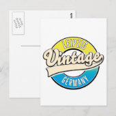 Leipzig vintage stijl logo. briefkaart (Voorkant / Achterkant)