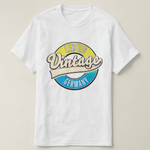 Leipzig vintage stijl logo. t-shirt