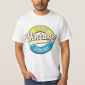 Leipzig vintage stijl logo. t-shirt (Voorkant)