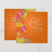 Leis/Luau/hibiscus Wedding Invitations Kaart (Voorkant / Achterkant)