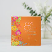 Leis/Luau/hibiscus Wedding Invitations Kaart (Staand voorkant)