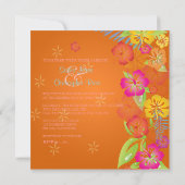 Leis/Luau/hibiscus Wedding Invitations Kaart (Achterkant)