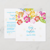Leis/Luau/hibiscus Wedding Invitations Kaart (Voorkant / Achterkant)