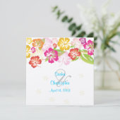 Leis/Luau/hibiscus Wedding Invitations Kaart (Staand voorkant)