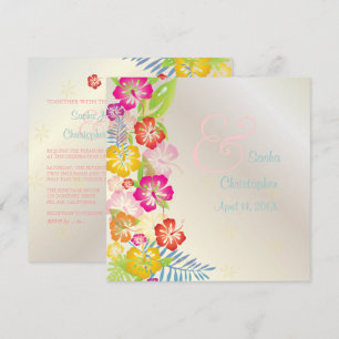LEIS/LUAU/HIBISCUS WEDDING INVITATIONS KAART
