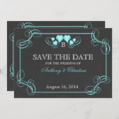 leisteen Bewaar de datum Save The Date (Voorkant / Achterkant)