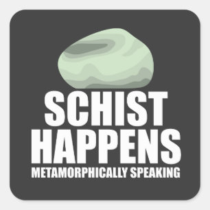 Leisteen Gebeurt Geoloog Mineraal Geode Steen Verz Vierkante Sticker
