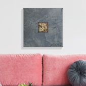 Leisteen Grijs Pollock Stijl Moderne Kunst Canvas Afdruk (Insitu (Woonkamer))