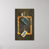 Leisteen, pijp, tabak en doos met lucifers canvas afdruk (Voorkant)