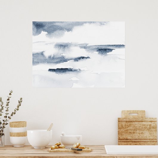 Leisteen Waterverf Abstract Poster (Keuken)