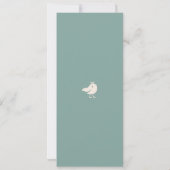 Leisteenblauwe Vogelsong Save The Date (Achterkant)