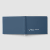 Leisteengrijs rustiek chic trouwgastenboek gastenboek (Volledig)