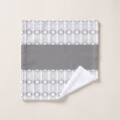 Leistgrijs wit en zwart modern bad handdoek (Wasdoekje)