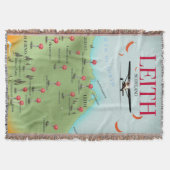 Leith Scotland stijlkaart Deken (Voorkant)
