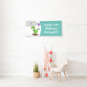 Lekkende groene, grappige drakendraak-cartoon spandoek (Insitu)