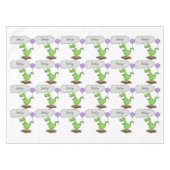 Lekkende groene, grappige drakendraak-cartoon tafelkleed (Voorkant (Horizontaal))