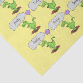 Lekkende groene, grappige drakendraak-cartoon tissuepapier (Detail)