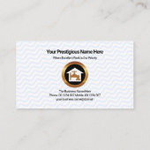 Lekkende leidingleiding (Blue Wavy Water Pipe Fitt Visitekaartje (Achterkant)