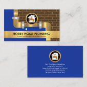 Lekkende oliepijpleiding voor gouden waterleidinge visitekaartje (Voorkant / Achterkant)