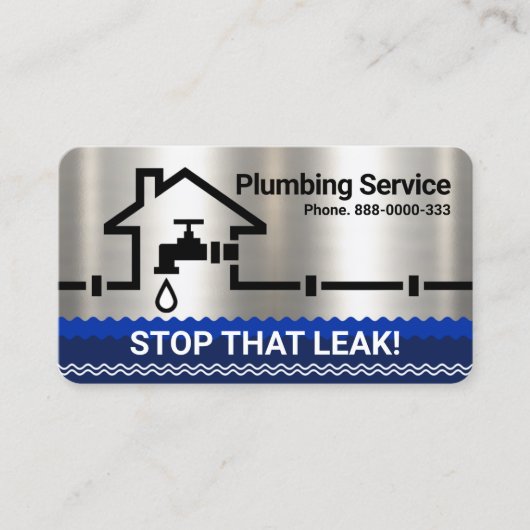 Lekkende Silver Home Pipeline Visitekaartje (Voorkant)