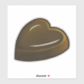 Lekker chocolade hart sticker (Vel)
