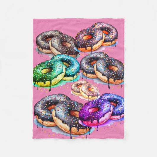 (lekker) donut fleece deken (Voorkant)