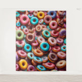 Lekker donut patroon wandkleed (Voorkant)