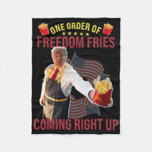 Lekker, één bestelling Freedom Fries komt eraan Fleece Deken