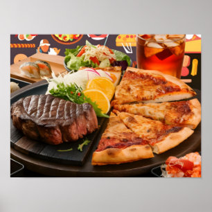Lekker eten en drinken poster
