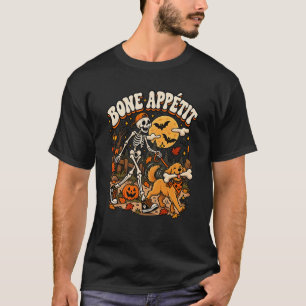 Lekker Gebit Grappige Skelet Hond Halloween Ontwer T-shirt