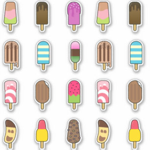 Lekker ijsijsje assortiment sticker