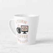 Lekker Ik Verander Koffie In Code Latte Mok (Linkerhoek)