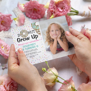 Lekker Lekker 'Donut Grow Up' Foto Kinderverjaarda Kaart