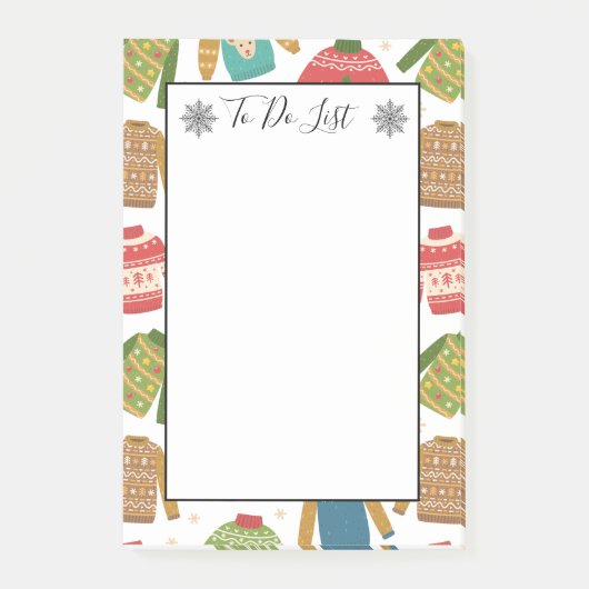 Lekker maar lelijke kerstbegeleiders om een lijst  post-it® notes (Voorkant)