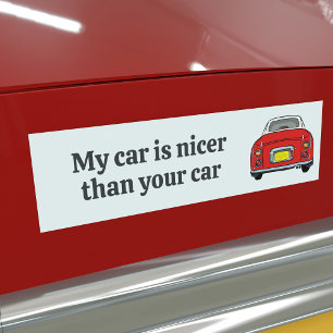 Lekker Mijn Auto is Nieuwer Rode Figaro Bumperstic Bumpersticker