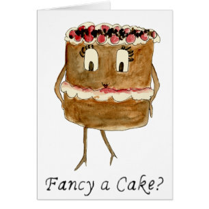 Lekker stuk cake Grappige chocoladetaart Grappige