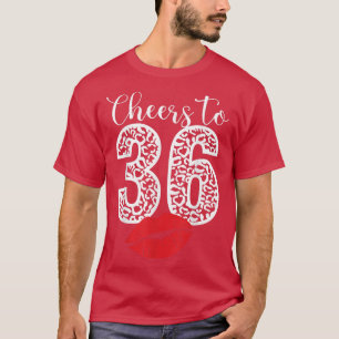Lekker tot 36 jaar Lopend Happy Birthday Leopard B T-shirt