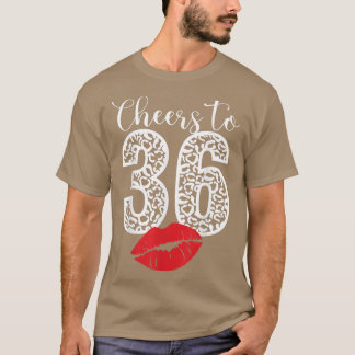 Lekker tot 36 jaar Lopend Happy Birthday Leopard B T-shirt