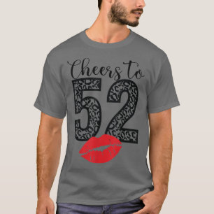 Lekker tot 52 jaar Lopend Happy Birthday Leopard B T-shirt